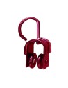 1 burgundy lacquered metal curtain pulley, with plastic wheels [product.brand] 1 - jesus@toldosyules.com 