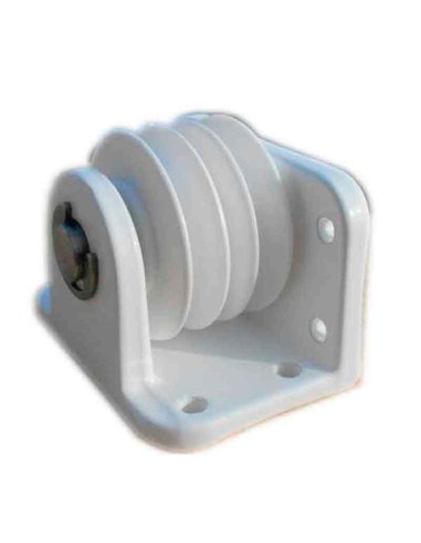 1 Double corner pulley white lacquered aluminium, white lacquered [product.brand] 1 - jesus@toldosyules.com 