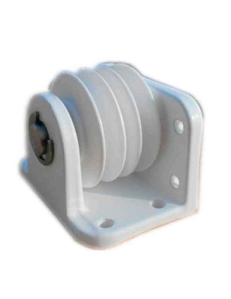 1 Double corner pulley white lacquered aluminium, white lacquered [product.brand] 1 - jesus@toldosyules.com 